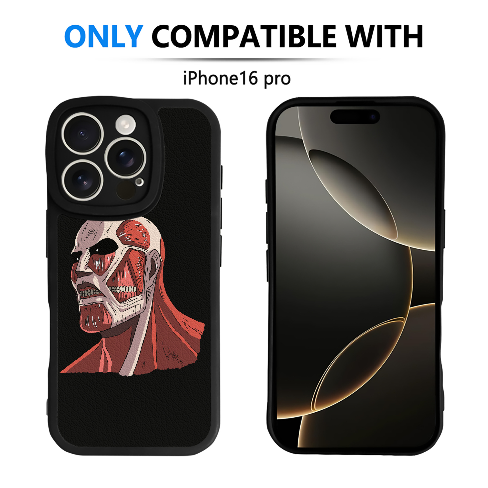 （画像用） 進撃の巨人 Attack on Titan 【iPhone 16シリーズ対応】シリコンスマホケース（レザー調） 材質：シリコン